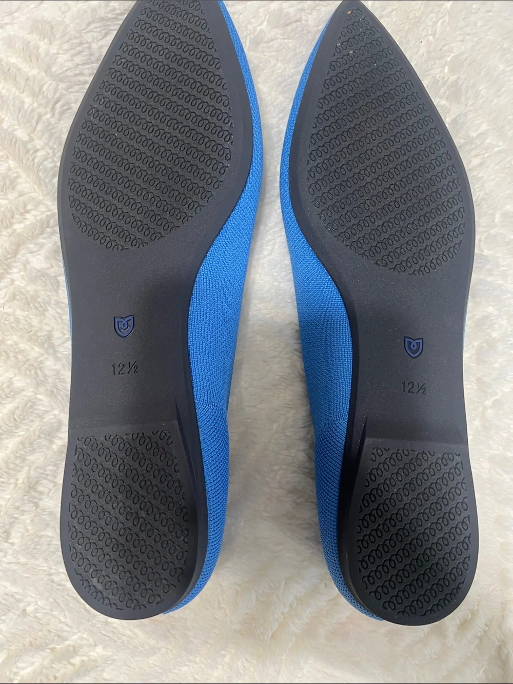 Rothy’s The Point II Oasis Blue Flats NIB Size 12.5 Recycled Knit Pointed Toe